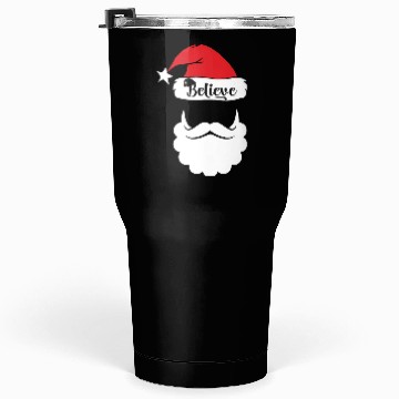 Discover Believe Quote Santa Hat Christmas Tumblers 30 Oz