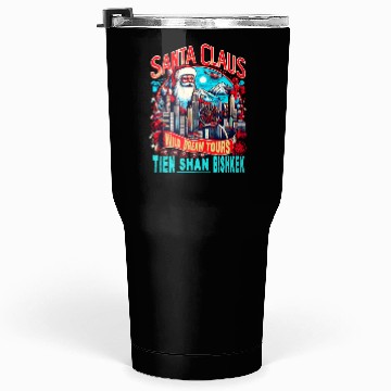 Discover Santa Claus on an Adventure Travel World Tour Tumblers 30 Oz