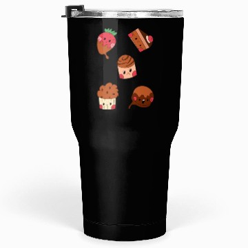 Discover Cute Chocolate Sweet Desserts Sticker Pack Tumblers 30 Oz