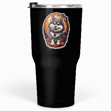 Discover Happy Halloween Pumpkin Dog 45 Tumblers 30 Oz