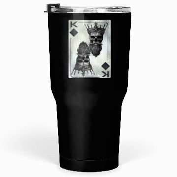Discover Diamont King Gothic Halloween Fan Card Game Tumblers 30 Oz