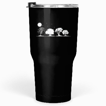 Discover Trees at full Moon Nature Forests Leaves Tumblers 30 Oz