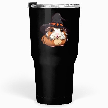 Discover Cute Halloween guinea pig with a witch hat. Tumblers 30 Oz