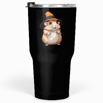 Discover Cute Halloween hamster with a witch hat. Tumblers 30 Oz