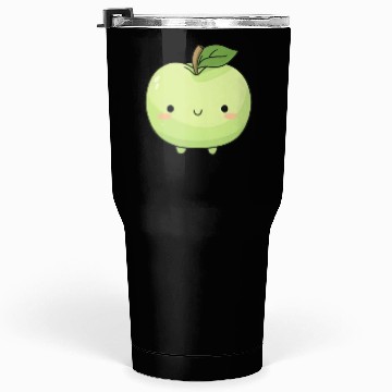 Discover Cute Apple Green Orchard Picking Kawaii Fruit Tumblers 30 Oz