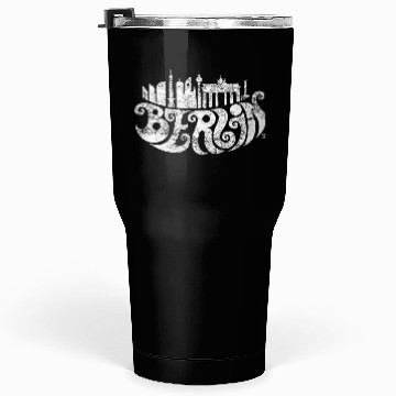 Discover Berlin Skyline + Typography (white) Tumblers 30 Oz