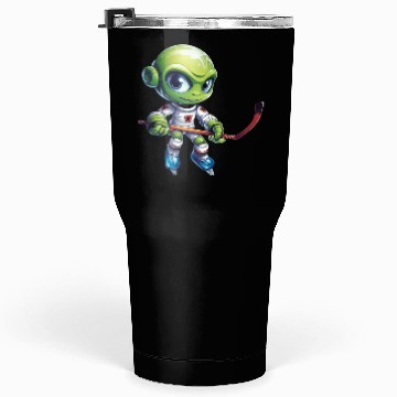 Discover Alien hockey player Tumblers 30 Oz