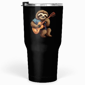 Discover Sloth Guitar Player Tumblers 30 Oz