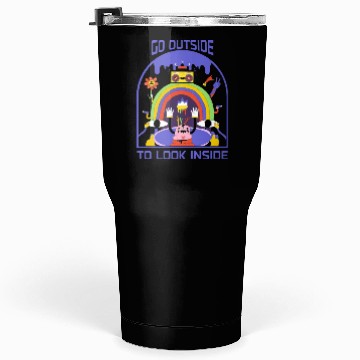 Discover Psychedelic Dreamscape: A Trippy Cartoon Adventure Tumblers 30 Oz
