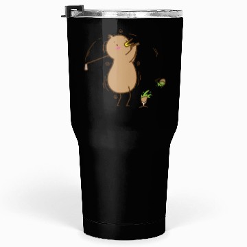 Discover Kiwi playing Golf Kiwi Bird and Fruit Tumblers 30 Oz