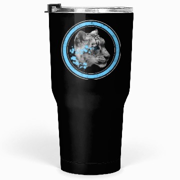Discover Leopard Tumblers 30 Oz, Watercolor Snow Panther Leopard
