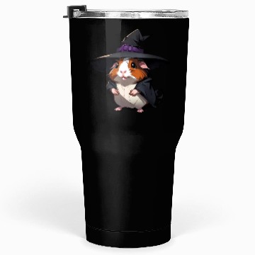 Discover Cute Halloween guinea pig with a witch hat. Tumblers 30 Oz