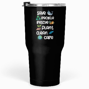 Discover Save Recycle Recue Plant Clean Care Tumblers 30 Oz