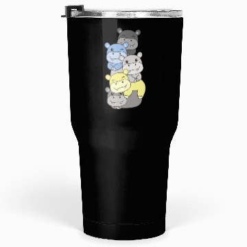 Discover Periboy Flag Pride Lgbtq Cute Hippo Stack Tumblers 30 Oz