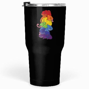 Discover Rainbow Flag Pride Lgbtq Cute Chameleon Stack Tumblers 30 Oz