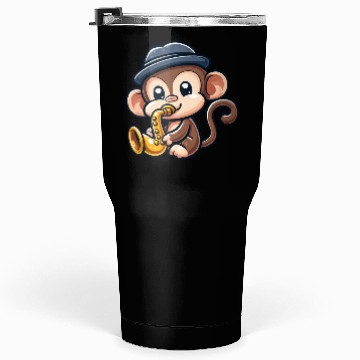 Discover Chimpanzee with saxophone Tumblers 30 Oz