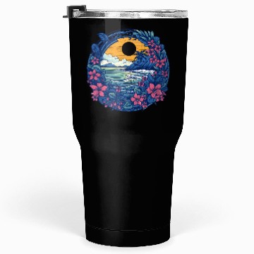 Discover Flower Blossoms By Ocean Surfing Tumblers 30 Oz