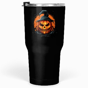 Discover Halloween Magic Spooky Pumpkin With Bat Tumblers 30 Oz