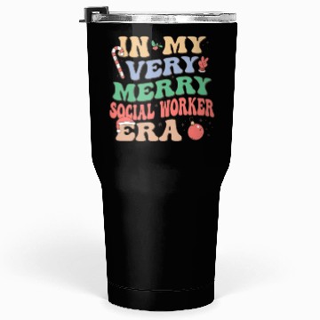 Discover In MY Very Merry Social Worker Era Tumblers 30 Oz