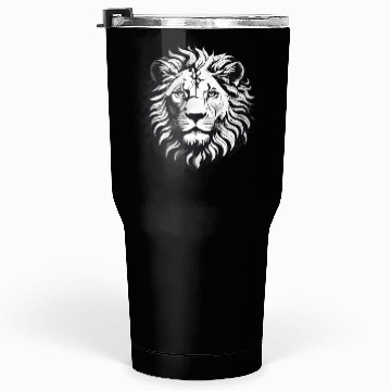 Discover Black and white Lion Tumblers 30 Oz