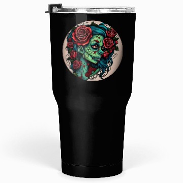 Discover Zombie Girl / Halloween / creepy / green / Comic Tumblers 30 Oz