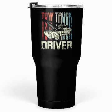 Discover Cool Retro Vintage Tow truck Driver Tumblers 30 Oz