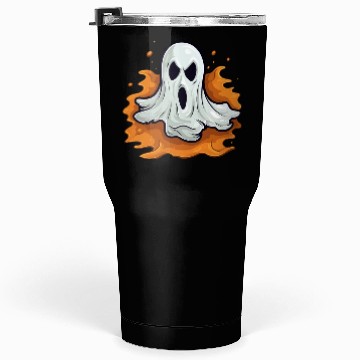 Discover Funny Halloween Pumpkin With Cute Ghost Tumblers 30 Oz