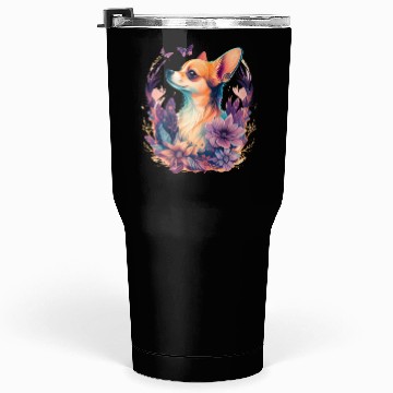 Discover Chihuahua | Cute Dog | Beautiful | Flowers | Girl Tumblers 30 Oz