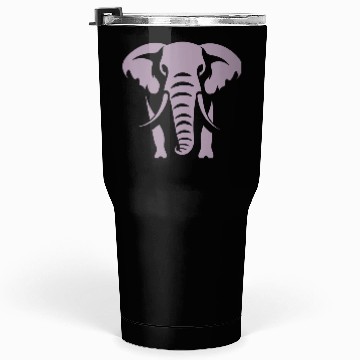 Discover Elephant Silhouette White Logo Tumblers 30 Oz