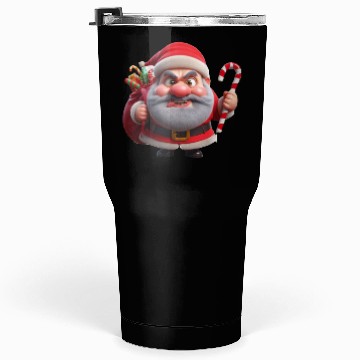 Discover Crazy Santa with Candy Canes Tumblers 30 Oz