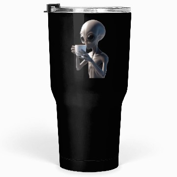 Discover Alien Drinking Coffee Tumblers 30 Oz