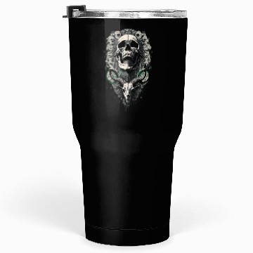Discover skull and goat Tattoo Tumblers 30 Oz