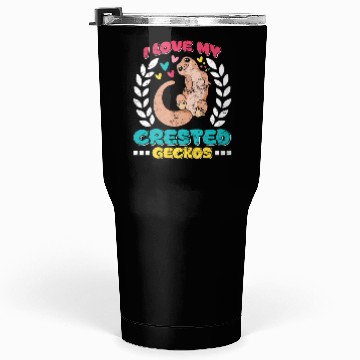 Discover Reptile Lover Lizard Collector Crestie Crested Tumblers 30 Oz
