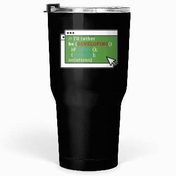 Discover Cybersecurity I'd Rather Be Developing Programmer Tumblers 30 Oz