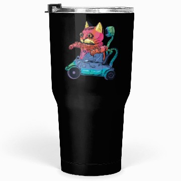 Discover Robot Cat Driver Cat Lover Tumblers 30 Oz