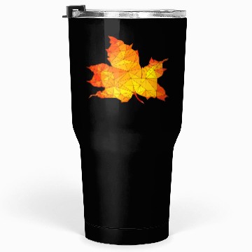 Discover Polygonal Autumn Maple Tree Leaf Poly Art Tumblers 30 Oz