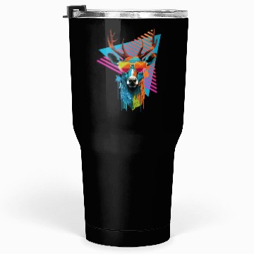 Discover Deer with sunglasses 80s 90s Tumblers 30 Oz