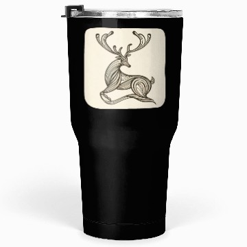 Discover Art Deco inspired reindeer Tumblers 30 Oz