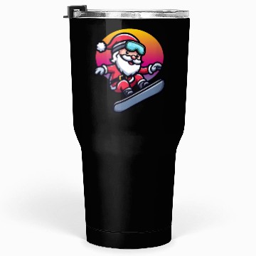 Discover Santa Claus on snowboard Tumblers 30 Oz