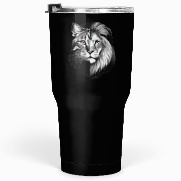 Discover cat half lion design art Tumblers 30 Oz