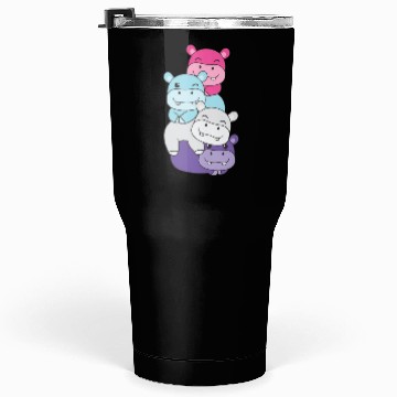 Discover Multisexual Flag Pride Lgbtq Cute Hippos Tumblers 30 Oz