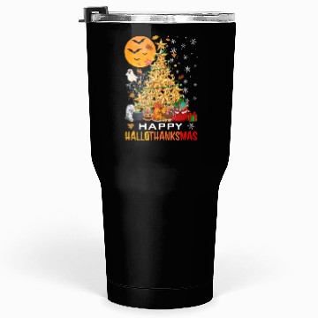 Discover HAPPY HALLOTHANKSMAS CHRISTMAS THANKGIVING Tumblers 30 Oz