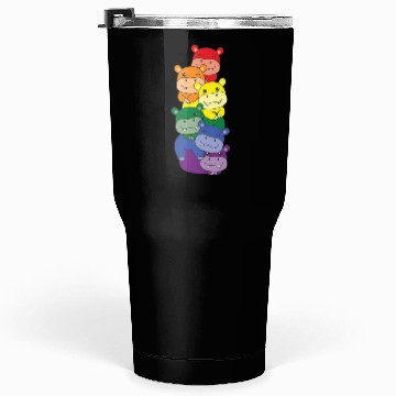 Discover Rainbow Flag Pride Lgbtq Cute Hippo Stack Tumblers 30 Oz