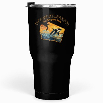 Discover Washington Wildlife - orca Tumblers 30 Oz