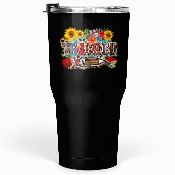 Discover Retro Wildflower Teacher Tumblers 30 Oz