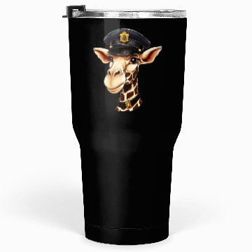 Discover Police giraffe Tumblers 30 Oz