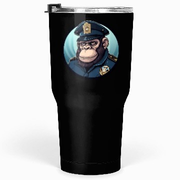 Discover Police gorilla Tumblers 30 Oz