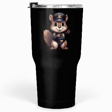 Discover Squirrel policeman Tumblers 30 Oz