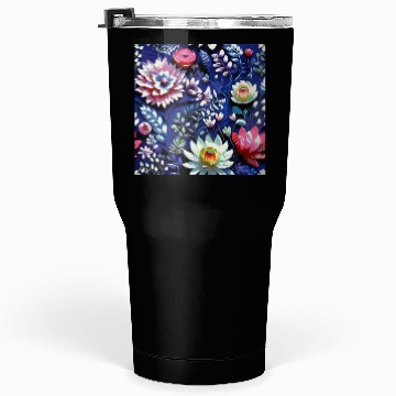 Discover Midnight Floralscape Tumblers 30 Oz