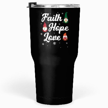 Discover Faith Hope Love Religious Family Christmas Gnome Tumblers 30 Oz